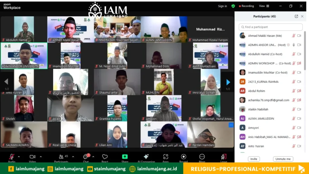 Empat Mahasiswa Prodi Pendidikan Bahasa Arab IAI Miftahul Ulum Aktif dalam Workshop Debat Bahasa Arab Online
